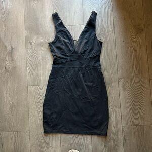 Foreign Exchange Black Backless Dress